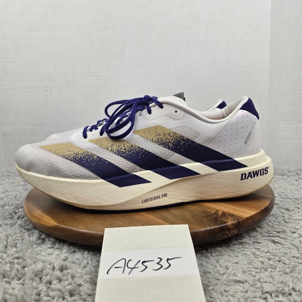 Adidas Washington Mens 12 Adizero EVO SL Huskies NCAA Athletic Road Running Shoe